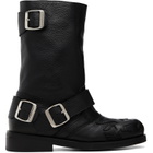 Stefan Cooke Black Pegasus Biker Boots
