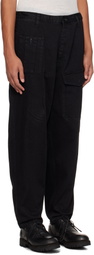 YOHJI YAMAMOTO Black Scandal BK Denim No Tuck Cargo Pants