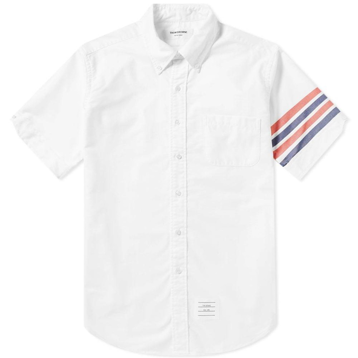 Photo: Thom Browne Short Sleeve 4 Bar Classic Oxford Shirt