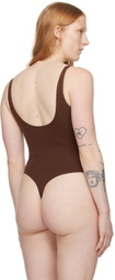 SKIMS Brown Fits Everybody Square Neck Bodysuit