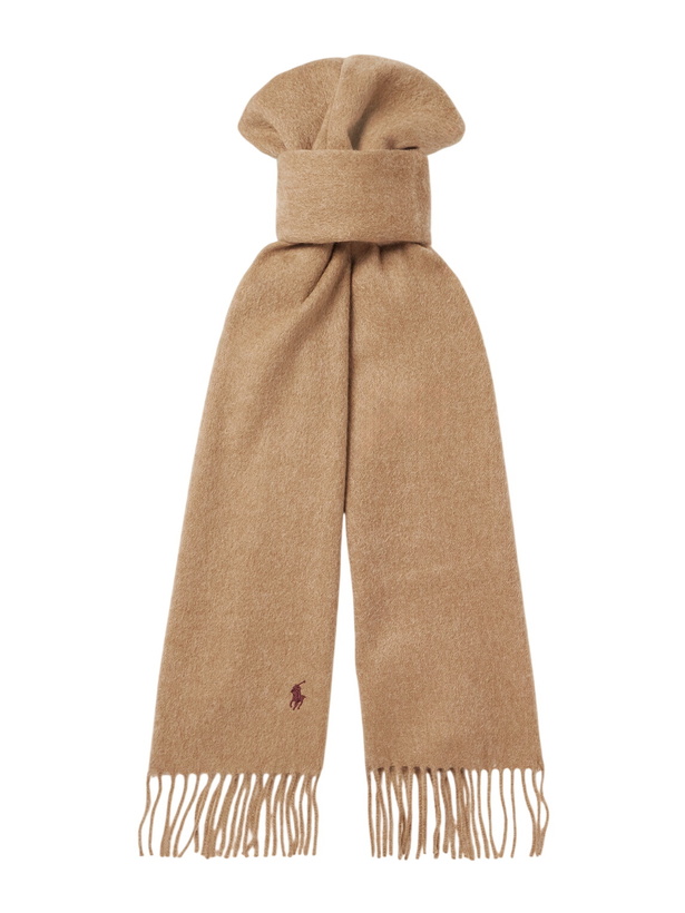 Photo: Polo Ralph Lauren - Fringed Logo-Embroidered Cashmere Scarf