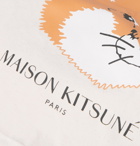 Maison Kitsuné - Logo-Print Cotton-Canvas Tote Bag - Neutrals