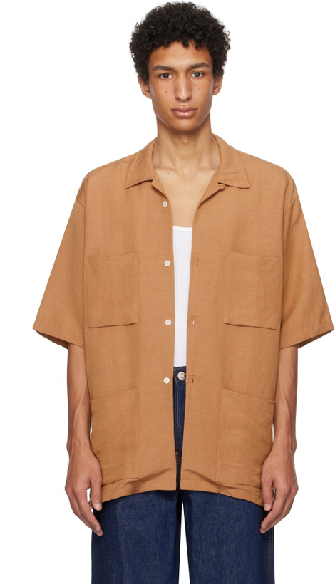 Photo: Pilgrim Surf + Supply Brown Amedeo Short Sleeve Shirt
