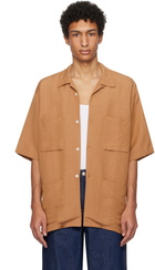 Pilgrim Surf + Supply Brown Amedeo Short Sleeve Shirt