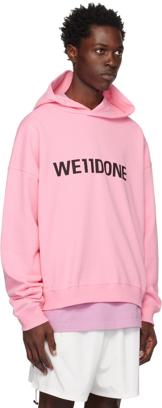 We11done Pink Basic Hoodie We11done