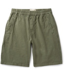 Folk - Linen and Cotton-Blend Shorts - Green