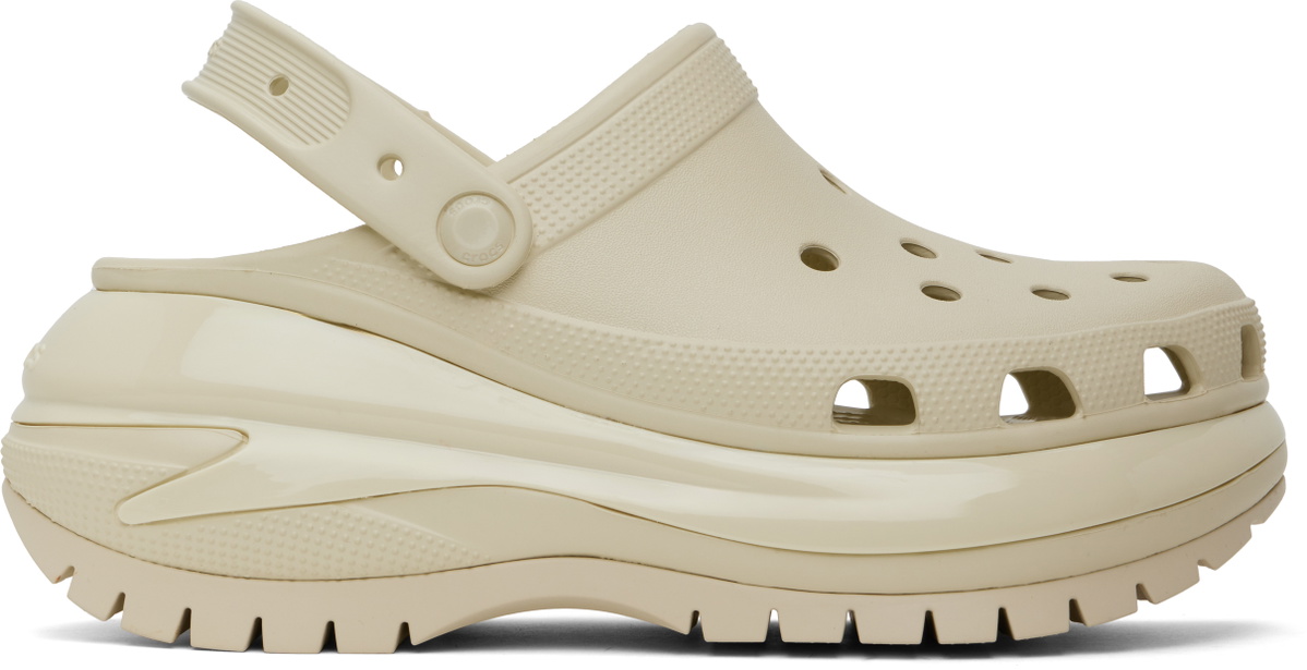 【超超美品】✨crocs✨ Mega Crush Clog クリーム色 M4W6 Crocs Off-White Mega Crush Clogs Crocs