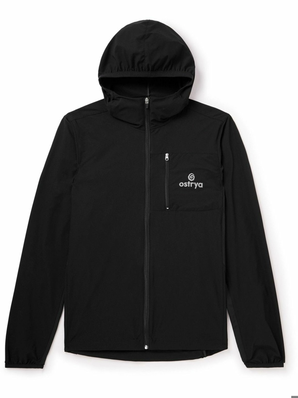 Photo: OSTRYA - Logo-Print Shell Hooded Jacket - Black
