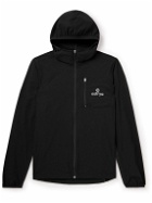 OSTRYA - Logo-Print Shell Hooded Jacket - Black