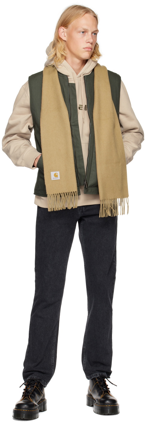 Carhartt Work In Progress Beige Embroidered Hoodie