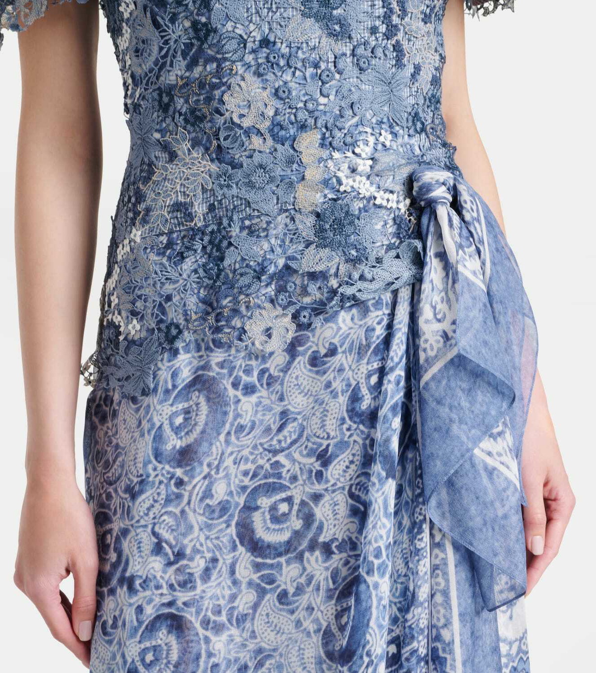Ralph Lauren Collection Ivanna floral off-shoulder silk midi dress
