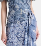 Ralph Lauren Collection Ivanna floral off-shoulder silk midi dress