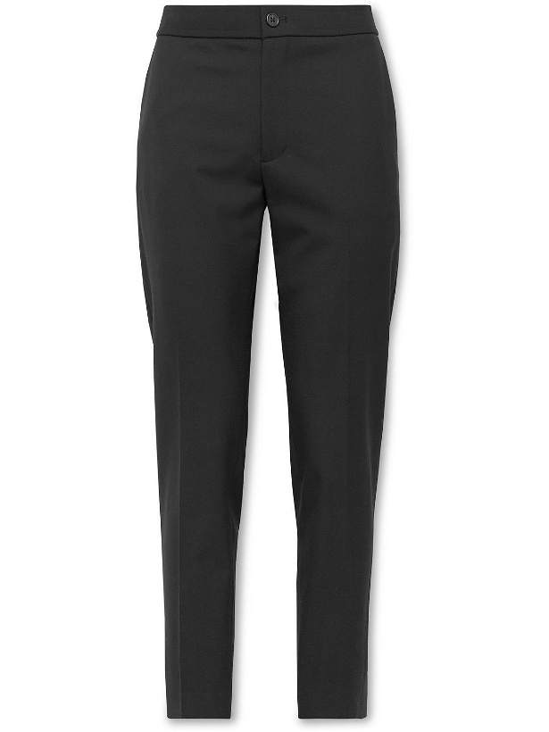 Photo: Theory - Mayer Tapered Wool-Blend Twill Trousers - Black