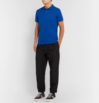 Moncler - Slim-Fit Cotton-Piqué Polo Shirt - Blue