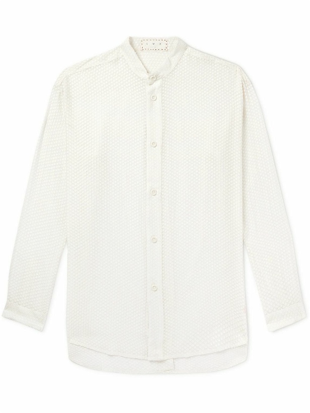 Photo: SMR Days - Tulum Grandad-Collar Embroidered Cotton Shirt - Neutrals