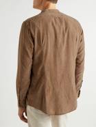 Massimo Alba - Raji Grandad-Collar Cotton-Corduroy Shirt - Brown