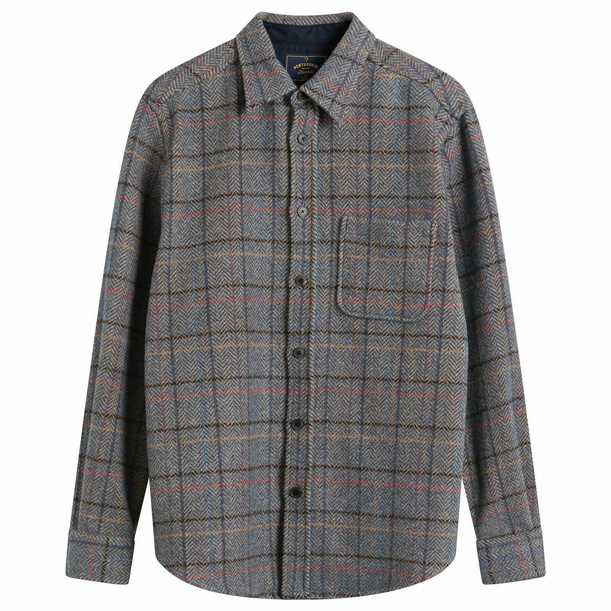 Portuguese Flannel Men's Type Tweed Overshirt in Grey