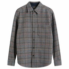 Portuguese Flannel Men's Type Tweed Overshirt in Grey