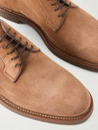 Brunello Cucinelli - Suede Derby Shoes - Brown