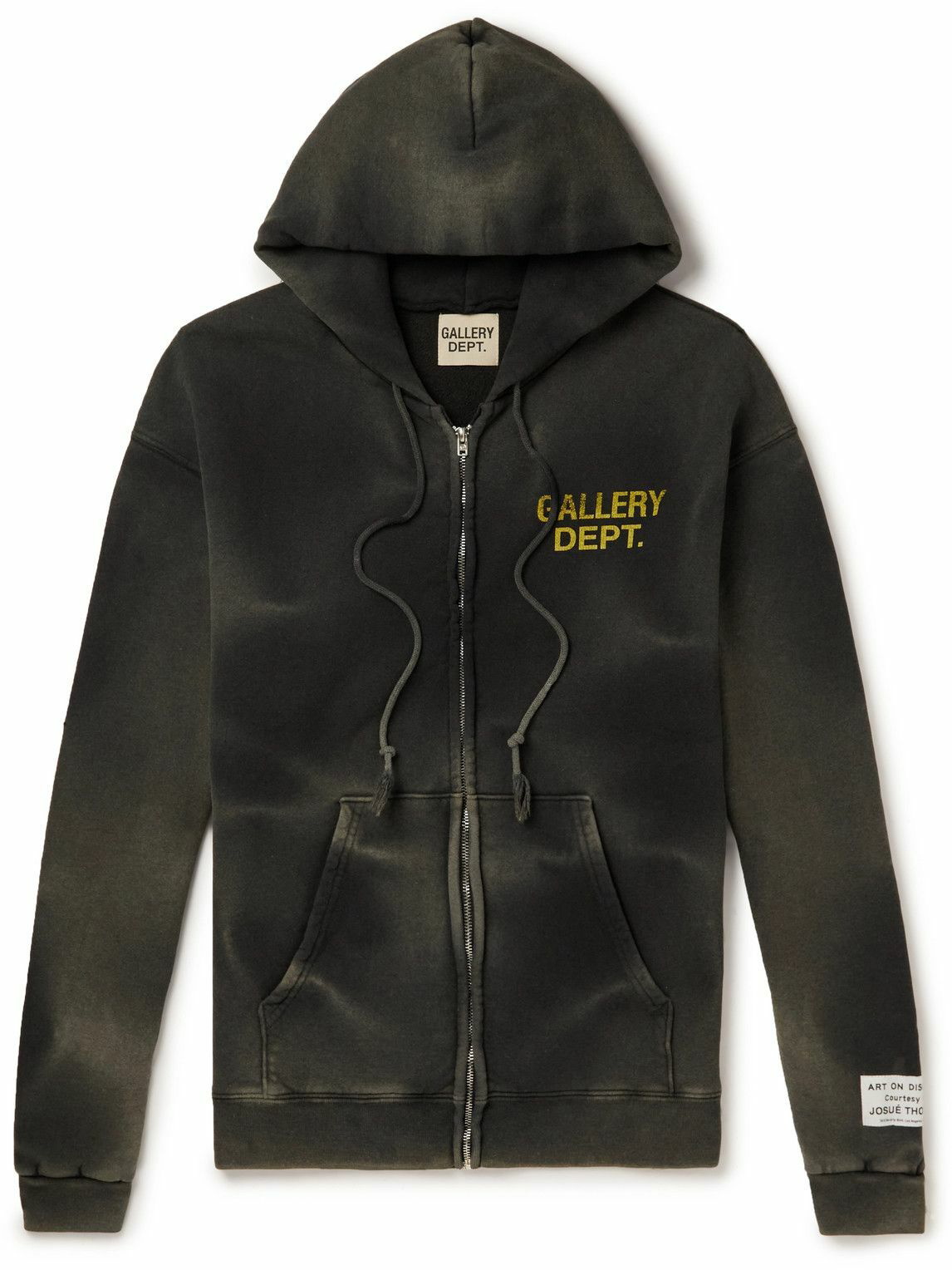 GALLERY DEPT. Logo-Print Cotton-Blend Jersey Zip-Up Hoodie for Men