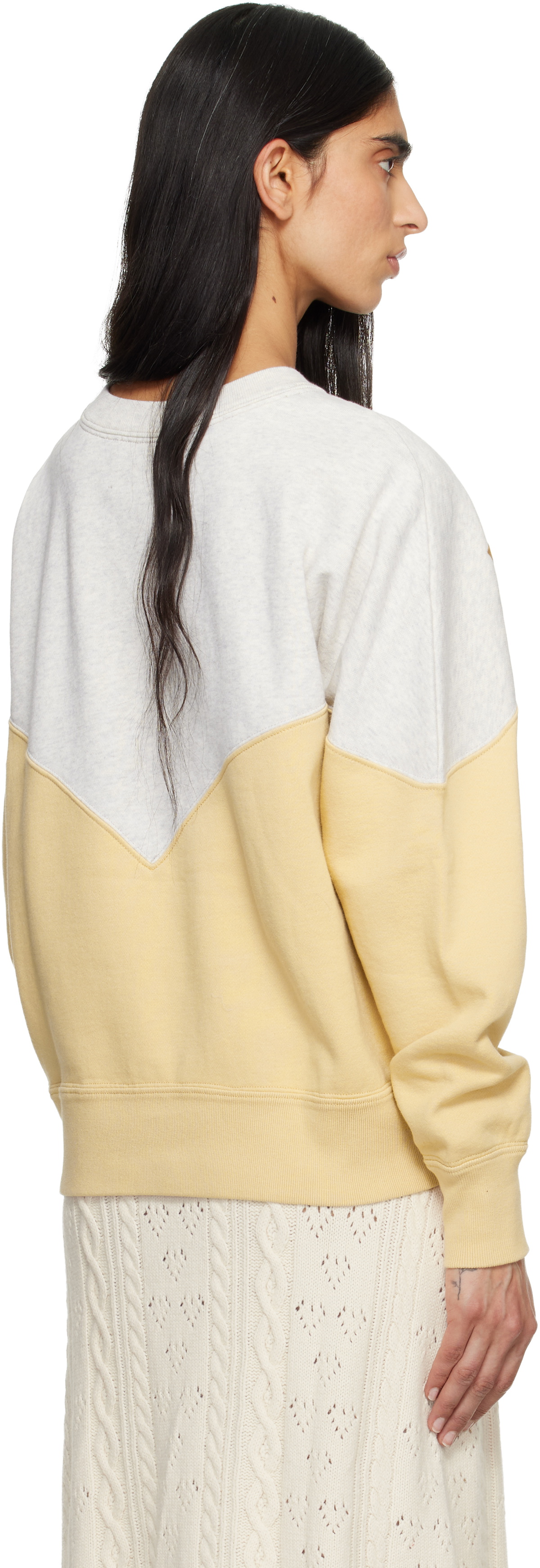 Isabel Marant Etoile Gray & Yellow Houston Sweatshirt