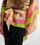 Roberto Cavalli Printed silk top