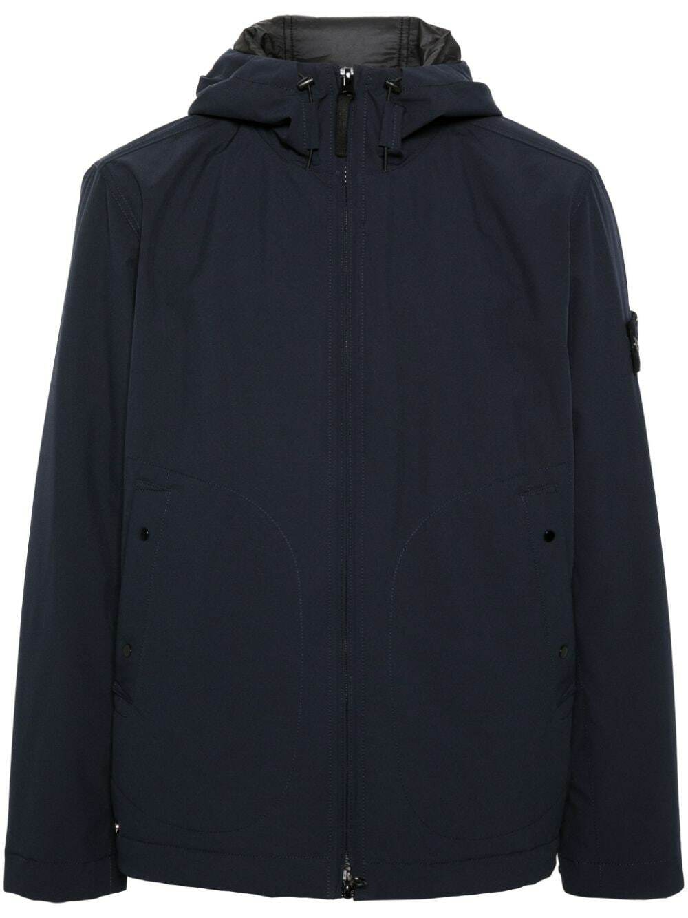 Stone Island Navy Nylon Metal Watro Ripstop Down-TC Jacket Stone Island