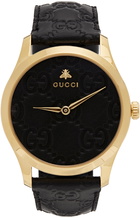 Gucci Black & Gold G-Timeless GG Watch