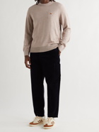 MAISON KITSUNÉ - Logo-Appliquéd Wool Sweater - Neutrals