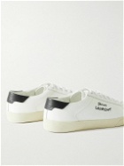 SAINT LAURENT - Court Classic Logo-Embroidered Leather Sneakers - White