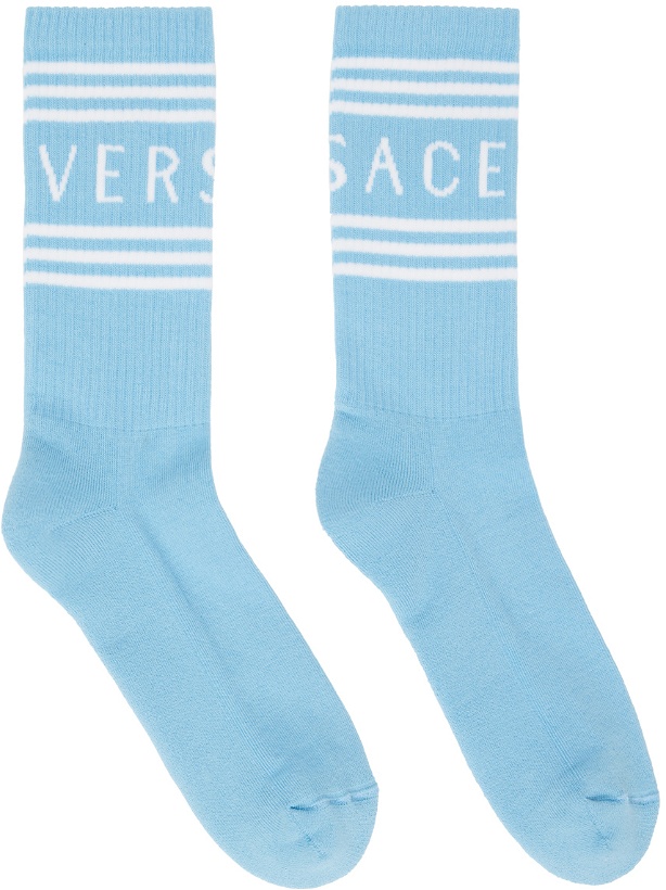 Photo: Versace Blue Athletic Socks