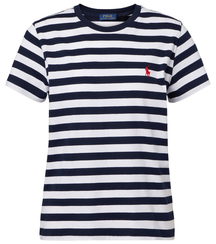 Photo: Polo Ralph Lauren Logo striped cotton jersey T-shirt