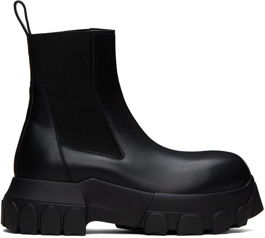 Rick Owens Black Beatle Bozo Tractor Boots Rick Owens