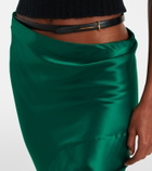 Tom Ford Asymmetric silk satin maxi skirt