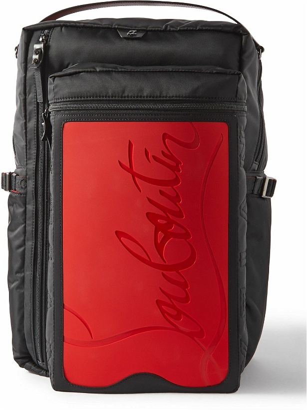 Photo: Christian Louboutin - Loubideal Leather-Trimmed Shell and Logo-Debossed Rubber Backpack