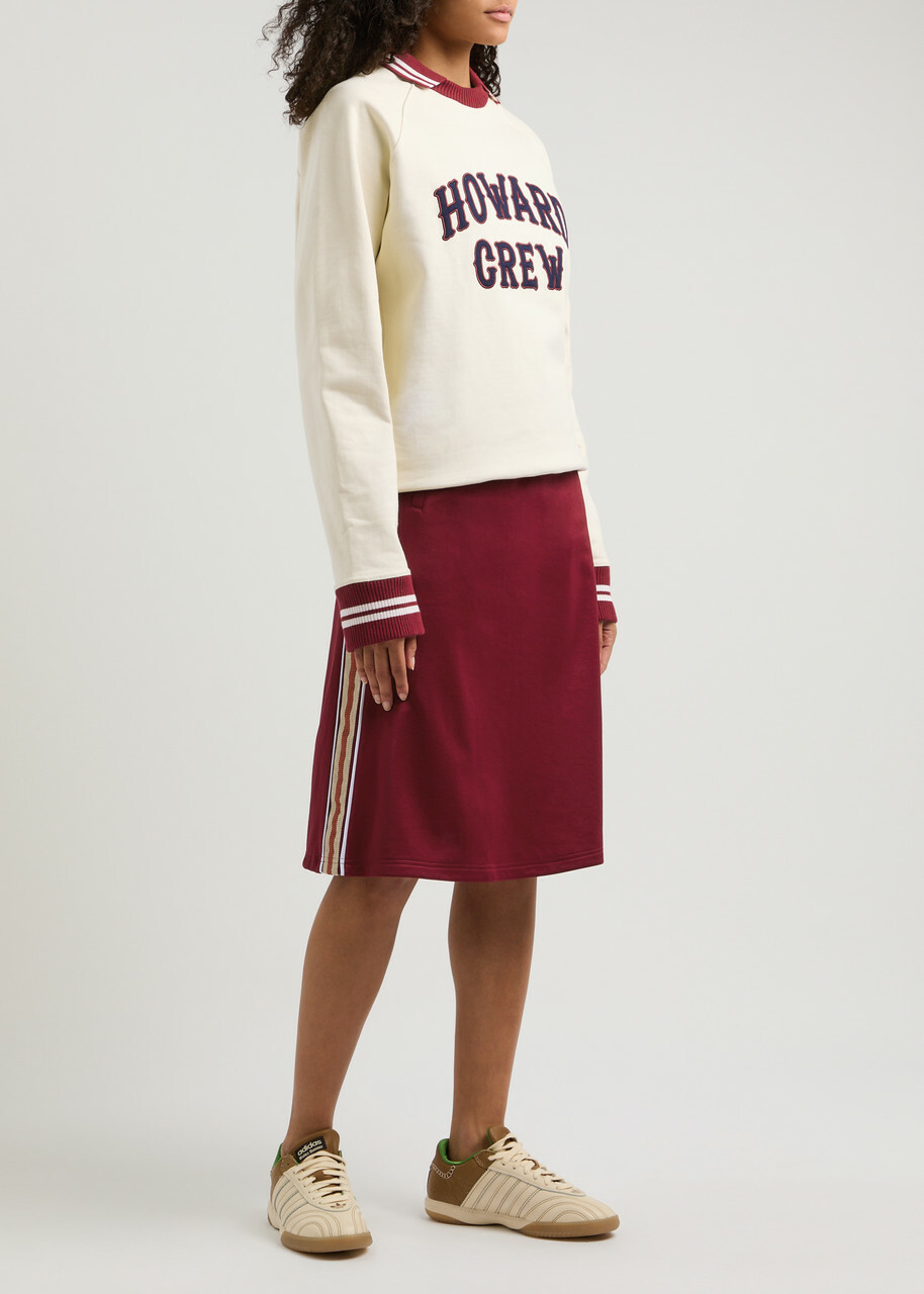Wales Bonner Crew Embroidered Cotton Sweatshirt Ivory