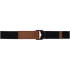 Marni Black and Brown Webbing Belt