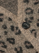 Wacko Maria - Leopard Jacquard-Knit Cardigan - Brown