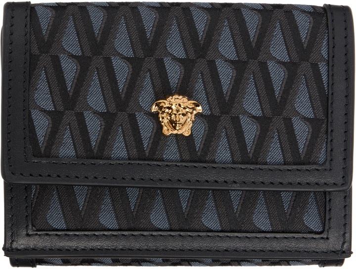 Photo: Versace Black 'La Medusa' V Jacquard Wallet