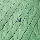 Polo Ralph Lauren Men's Cotton Cable Crew Knit in Field Green Heather