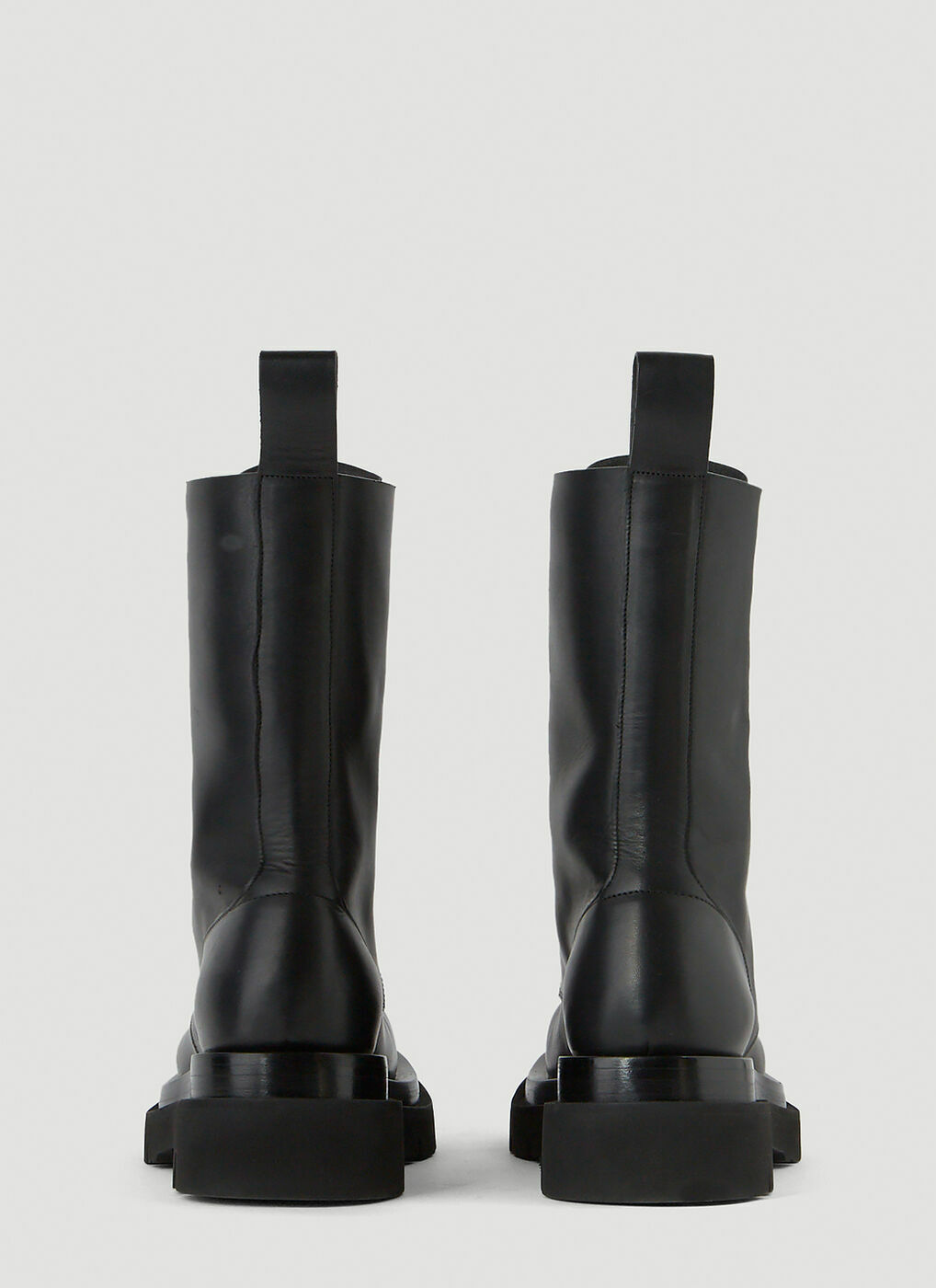 Lug Lace-Up Boots in Black Bottega Veneta