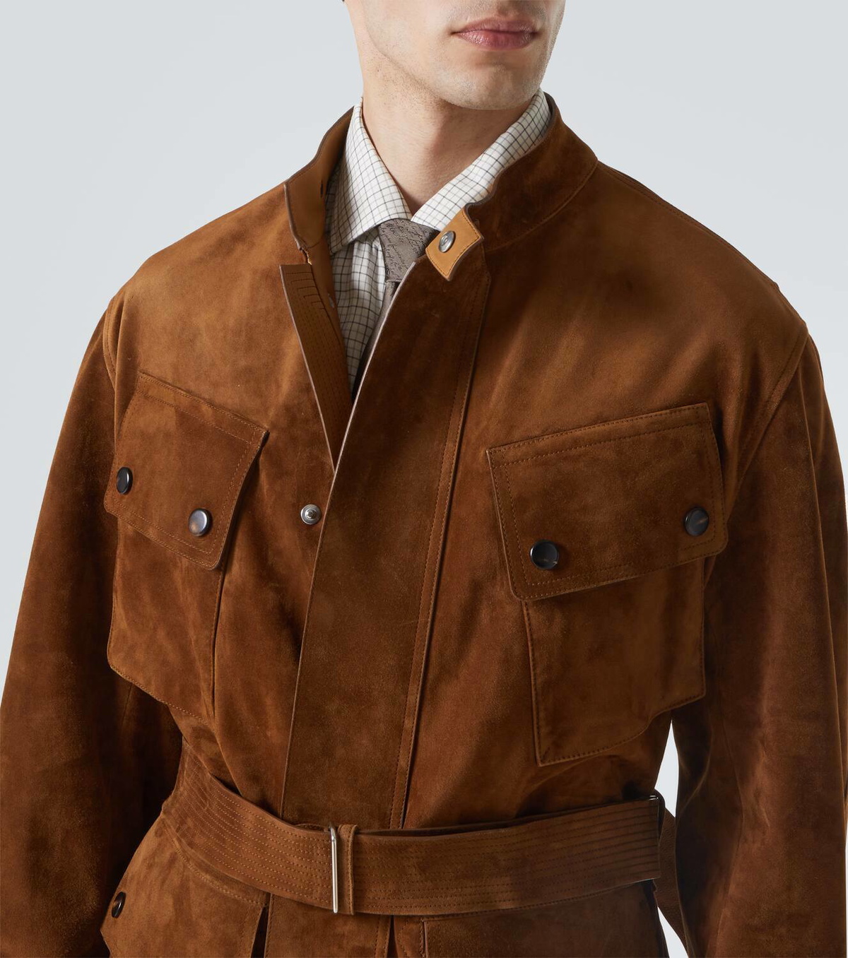 ジャケット・アウター ALFRED DUNHILL - Coat Jacket Dunhill Belted suede field jacket Dunhill