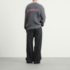 Balenciaga Men's Sweater with Logo in Light Blue