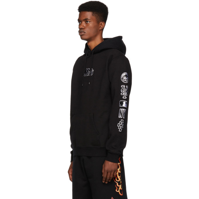 Marcelo Burlon County of Milan Black NY Mets Edition Hoodie