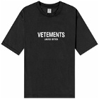 Vetements Men's Limited Edition Logo T-Shirt in Black