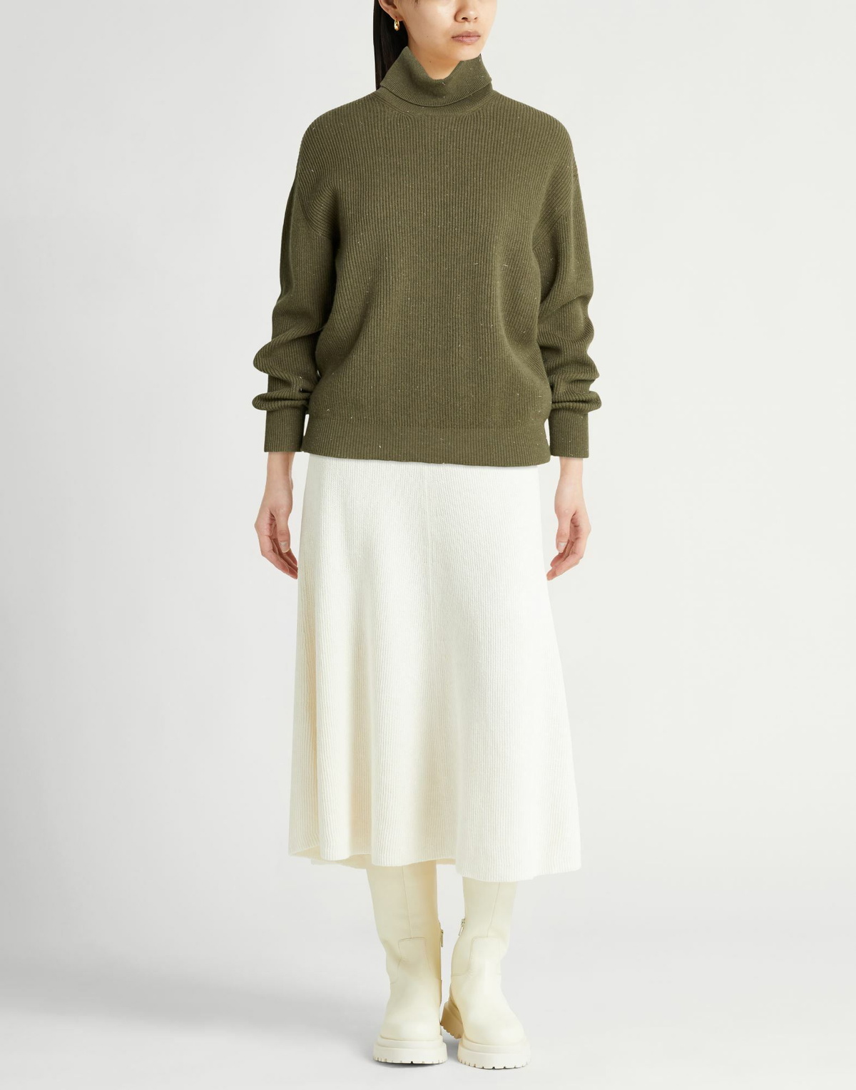 Peserico Womens Turtleneck Khaki