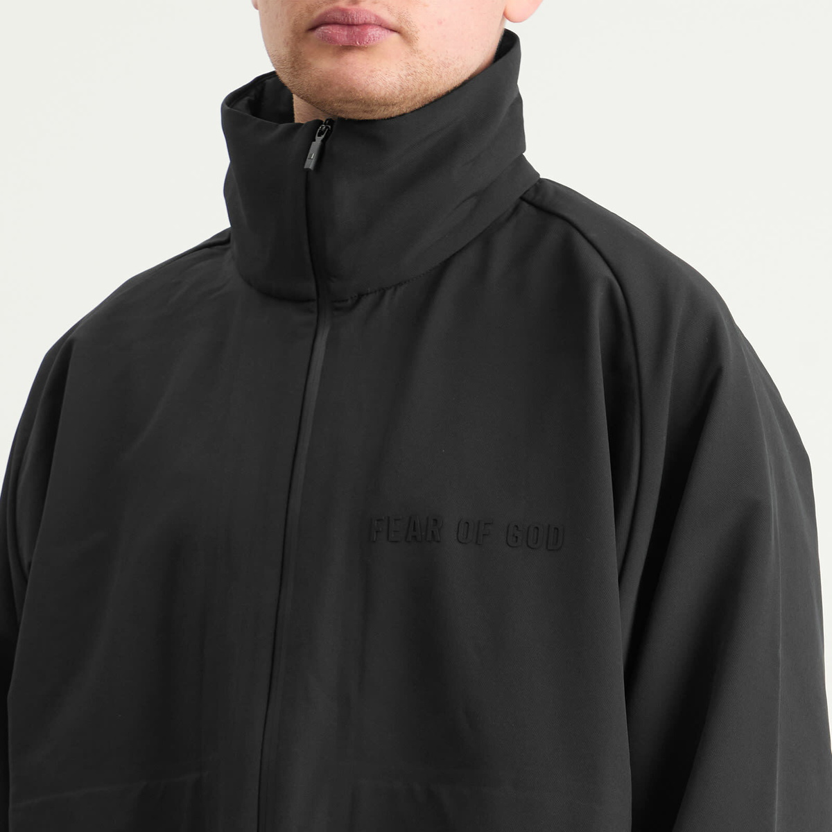 Adidas x FOG adidas x Fear Of God Athletics Brushback Woven Storm Jacket in Black