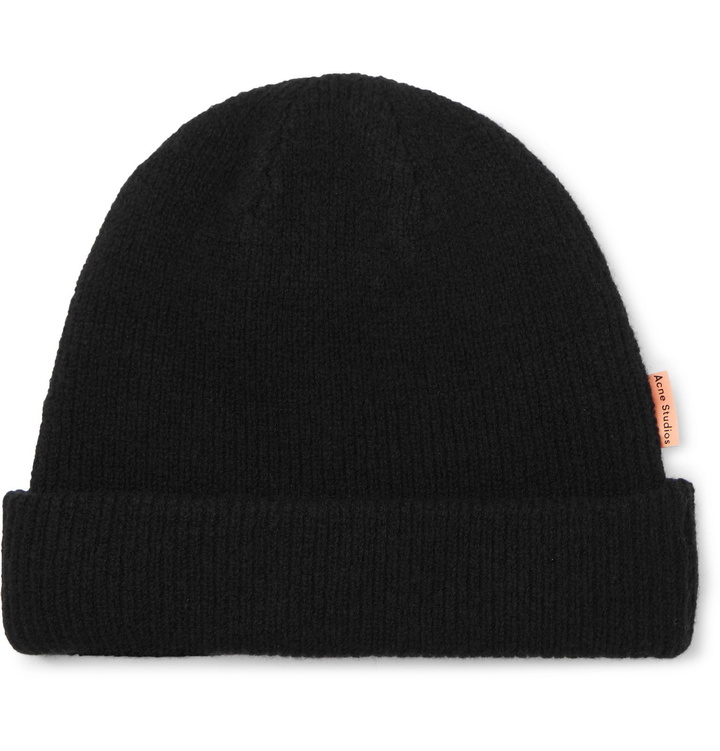 Photo: Acne Studios - Krachel Ribbed Wool-Blend Beanie - Black