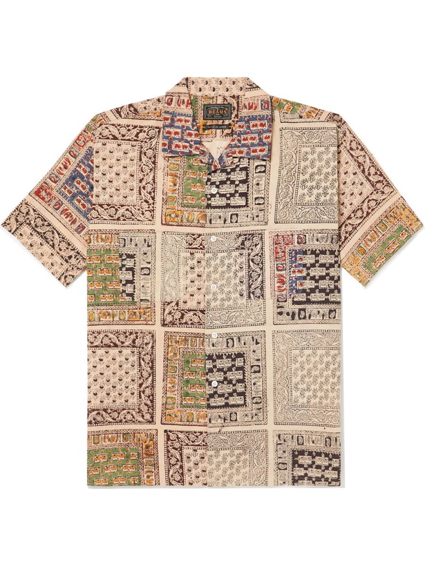 Photo: Beams Plus - Camp-Collar Printed Cotton Shirt - Brown