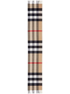 BURBERRY - Check Motif Cashmere Scarf